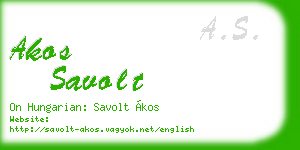 akos savolt business card